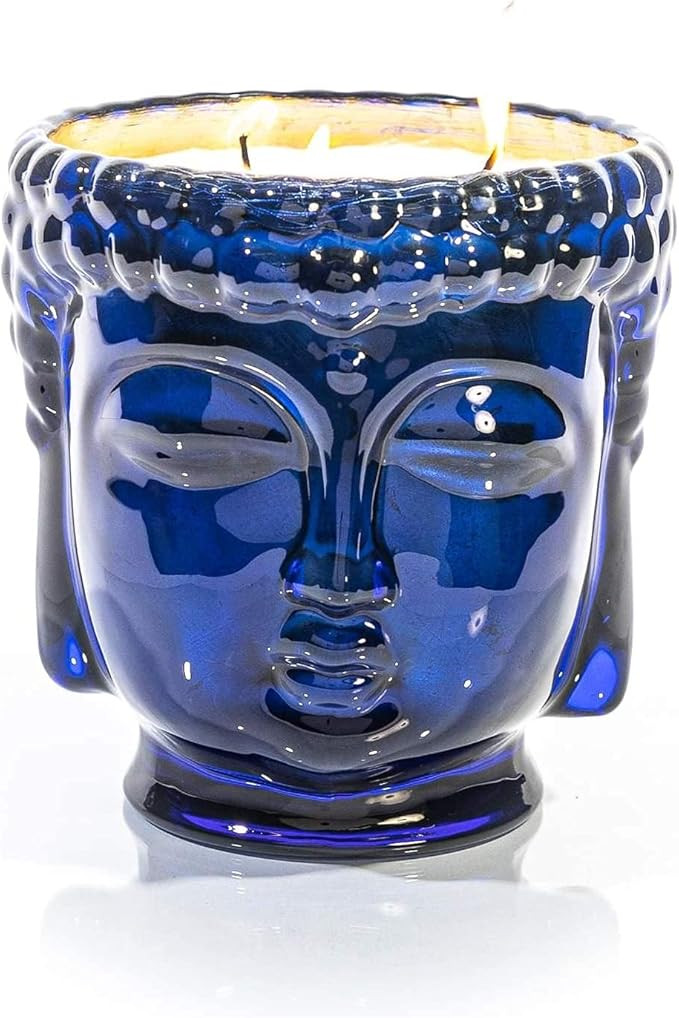 24K Gold Buddha Royale Candle | Glass Buddha Head Candle Vessel Hand Filled with a Proprietary So... | Amazon (US)