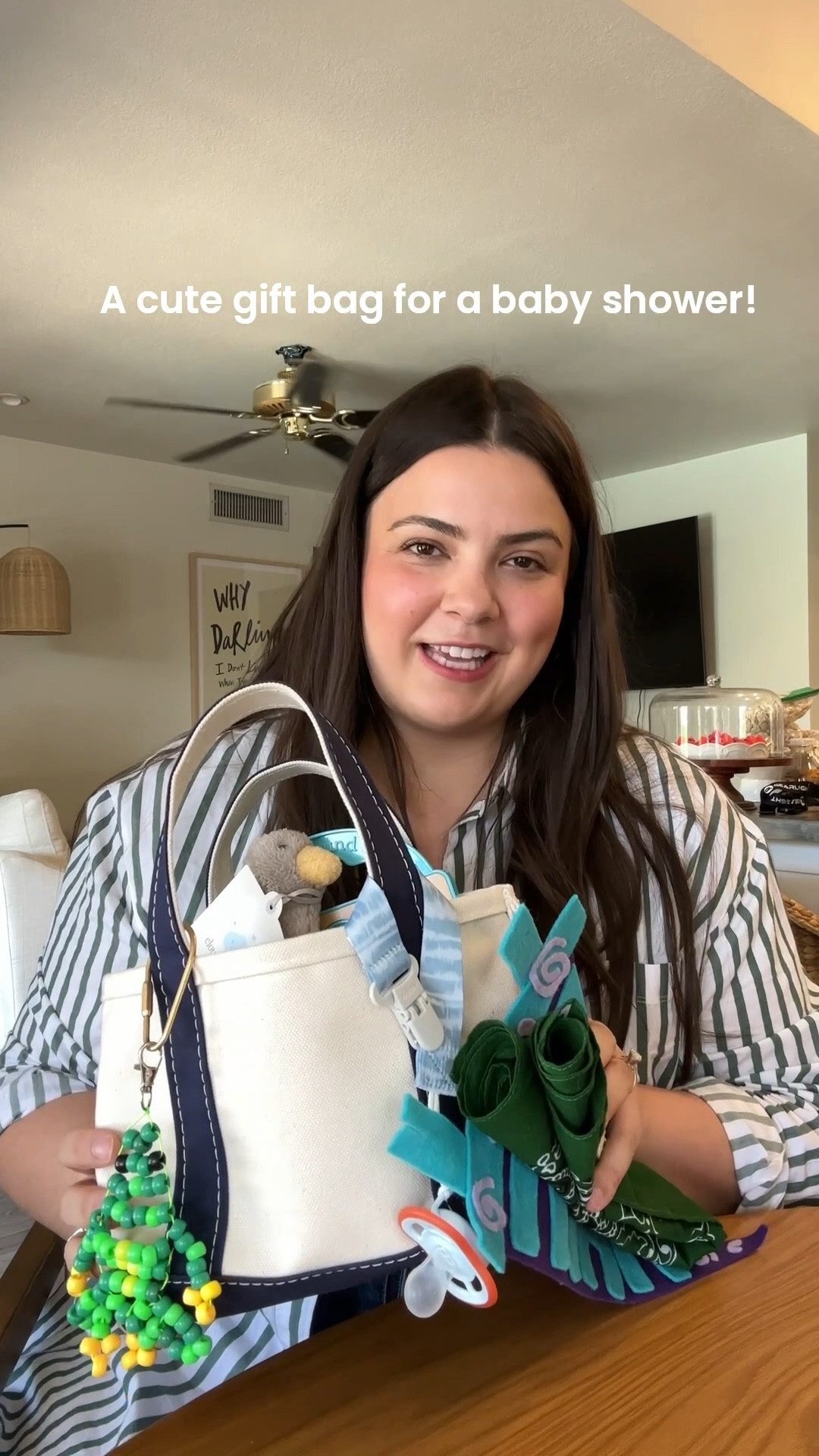 Some of our bridal party had new babies this year (two of which we got to meet for the first time at the camp Bach) so we wanted to make sure they were included too! Here’s the little gift bags we put together for the kids. The inspiration behind them were my “what’s in my bag videos” hehe 🤭 the kids were 4 months, 5 months and 9 months old! The bags were fan favorites of the weekend! Could also make a good baby shower gift too!!! 
Products included: 
@llbean boat & tote
@target goose plushie, pacifier, children’s book, and teething toy!
@Hobby Lobby iron-on patches

#campbach #babygift #boatandtote #whatsinmybag 

#LTKGiftGuide #LTKFindsUnder50 #LTKKids