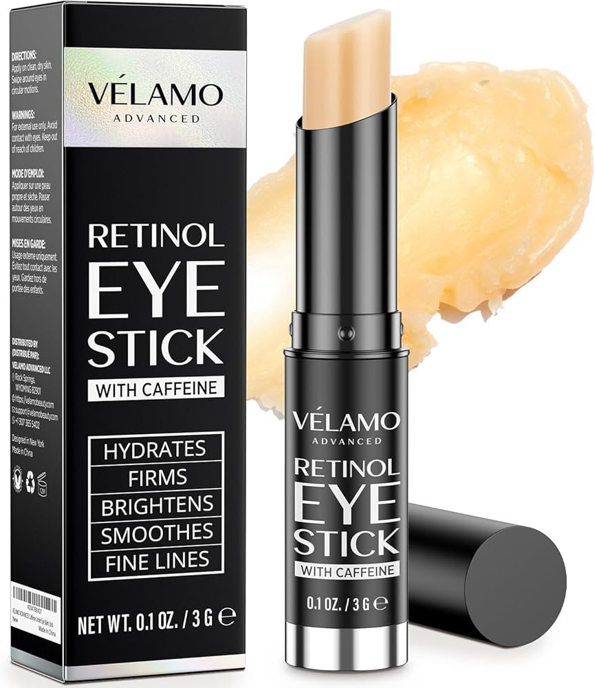 VELAMO ADVANCED Retinol Eye Stick: Retinol Eye Cream for Dark Circles and Puffiness with 1% Bakuc... | Amazon (US)