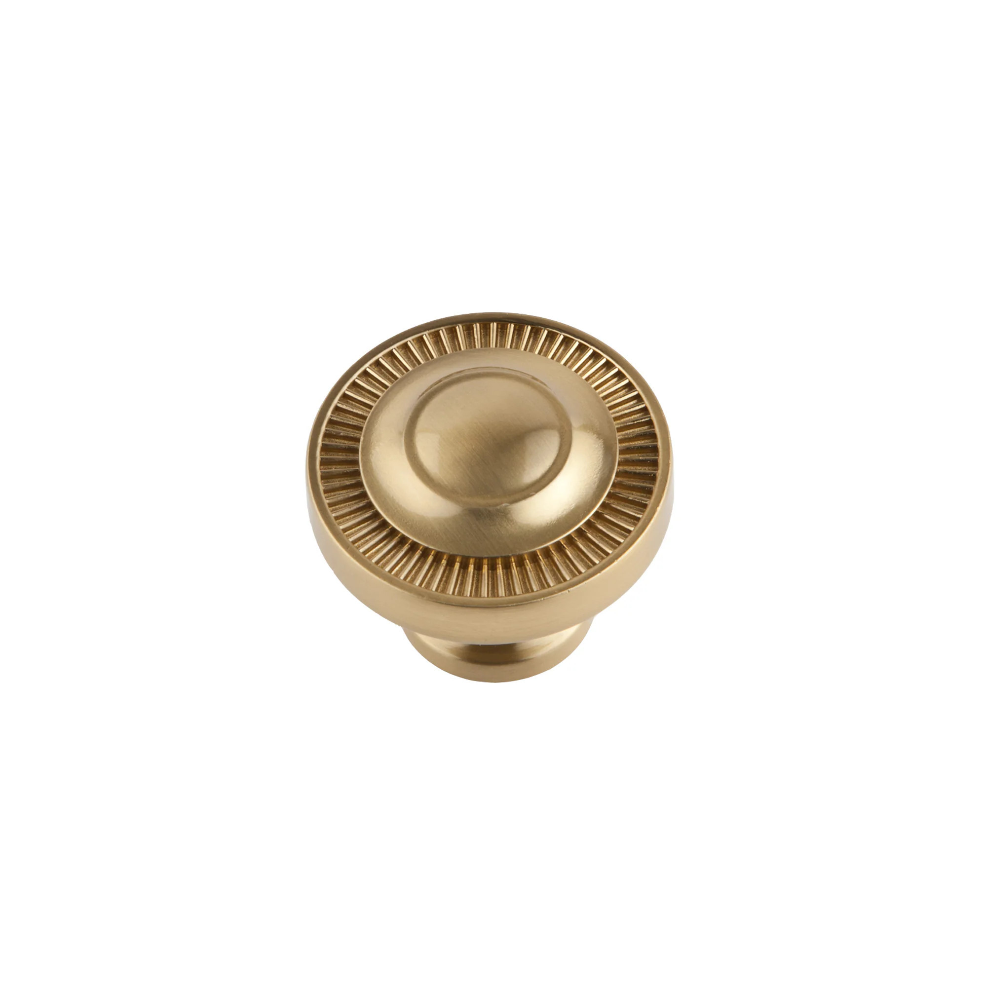 Sumner Street Home Hardware Minted 1-1/2-in Satin Brass Round Transitional Cabinet Knob in Gold | RL060063 | Lowe's