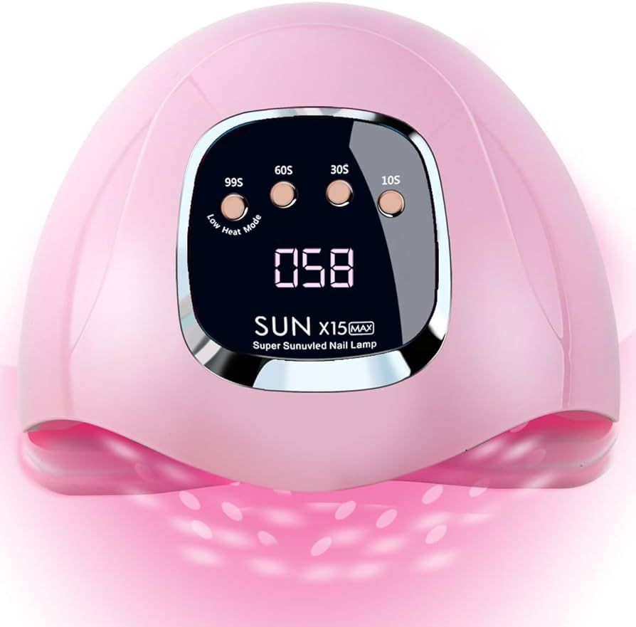 KFE Hardware UV Led Gel Nail Lamp UV Nail Dryer for Gel Polish (Pink 280W) | Amazon (US)