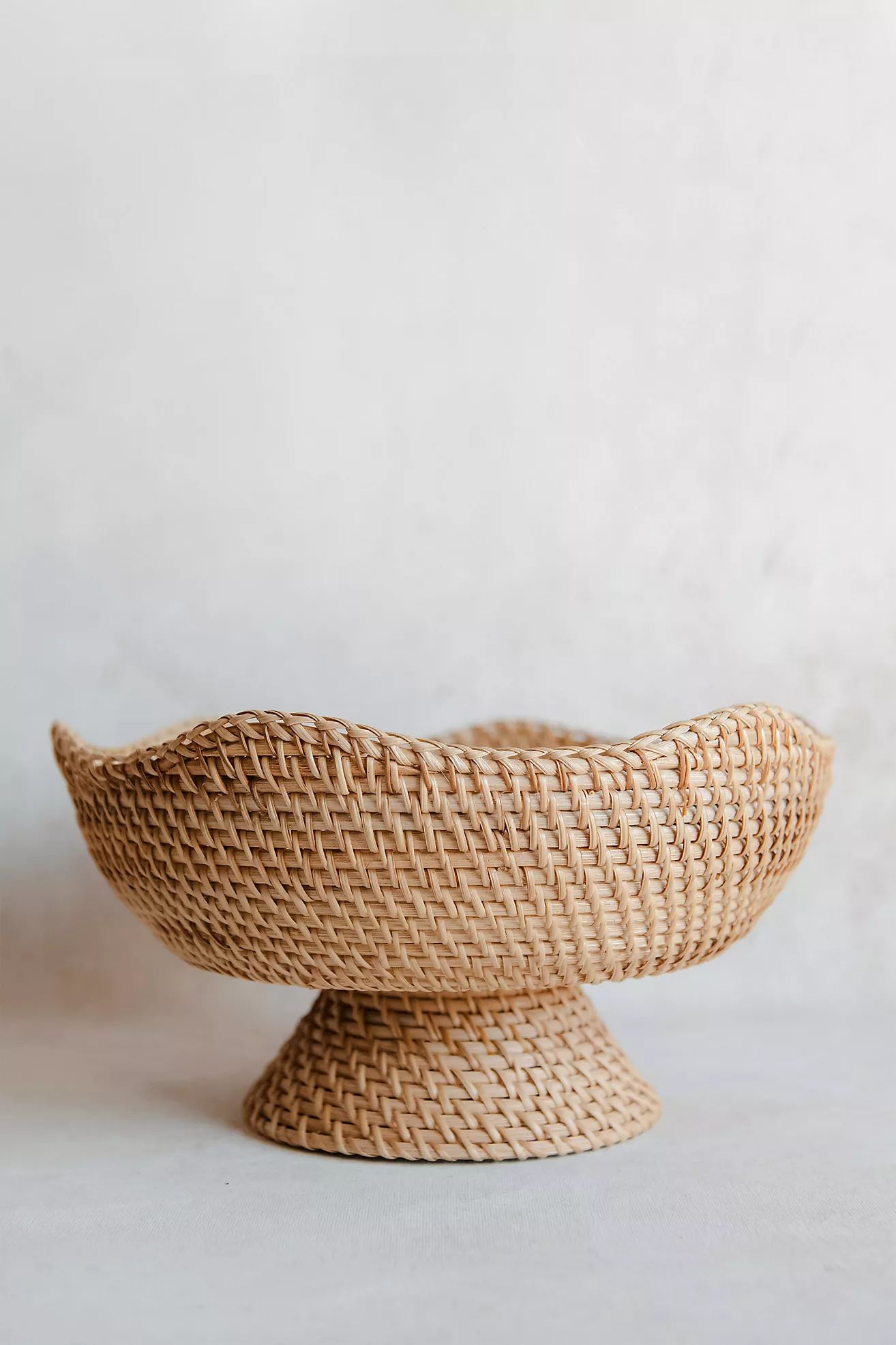 Connected Goods Rhode Rattan Scalloped Bowl | Anthropologie (US)