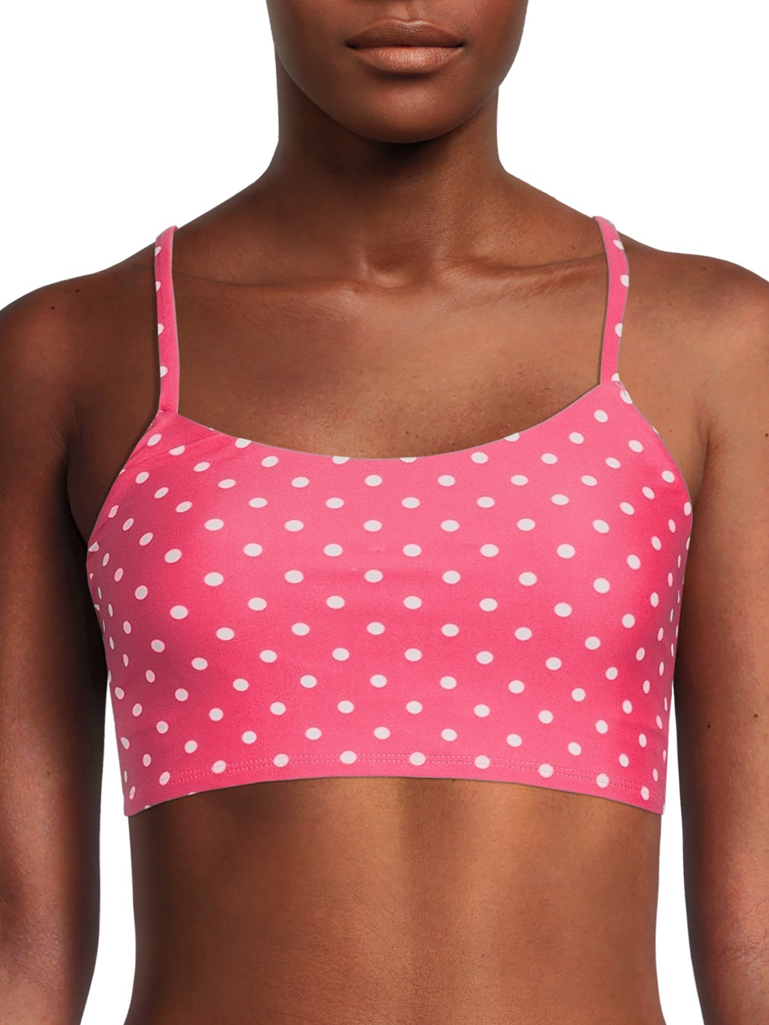 Time and Tru Women’s Cropped Lace Up Back Swimsuit Top | Walmart (US)