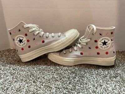 Converse Chuck Taylor All Star Light Gray Embroidered Floral Sneakers FREE SHIP!  | eBay | eBay US