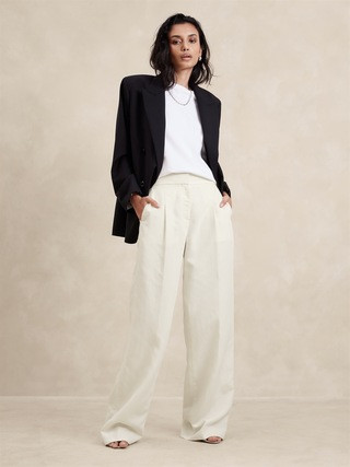 TENCEL™-Linen Wide-Leg Pant | Banana Republic (US)