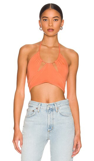 Karla Keyhole Crop Top in Orange | Revolve Clothing (Global)