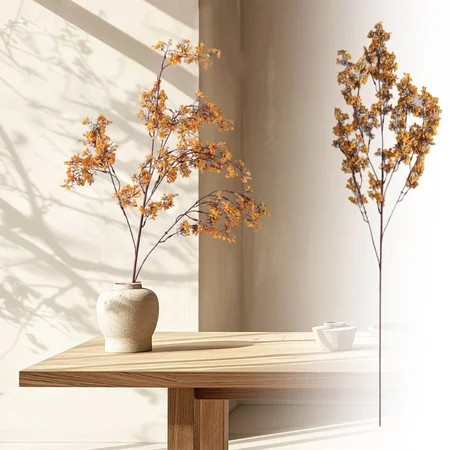 Outdoor Fall Decorations for Porch 43 Inch Faux Fall Stems Fall Table Decor for Home Kitchen Window Mantel Shelf Farmhouse Display 1 Pack | Walmart (US)