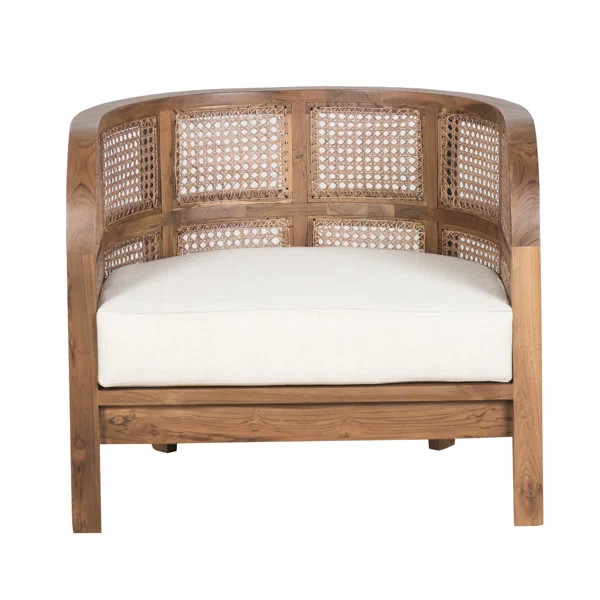 Leela 32" Wide Linen Barrel Chair | Wayfair North America