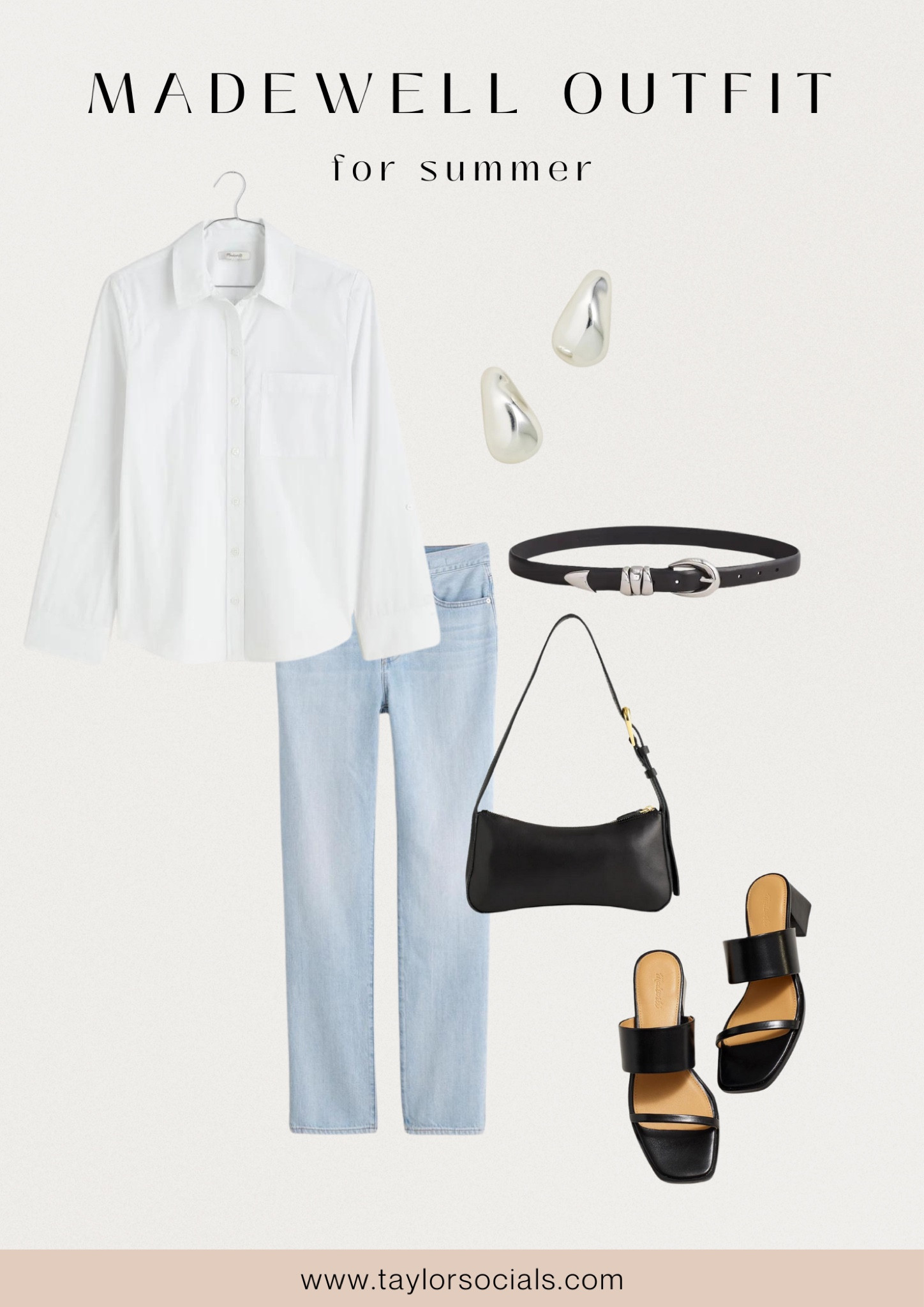 Summer outfit from Madewell ☀️ summer outfits, white button up, jeans, sandals, vacation outfit, #summeroutfit summer style, workwear 

#LTKWorkwear #LTKxMadewell #LTKStyleTip