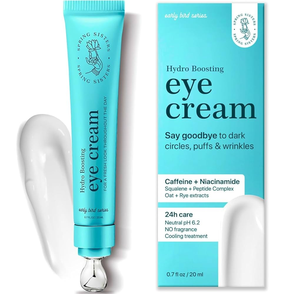 Under Eye Cream for Dark Circles and Puffiness - Caffeine Eye Cream Anti Aging Brightener With Ni... | Amazon (US)