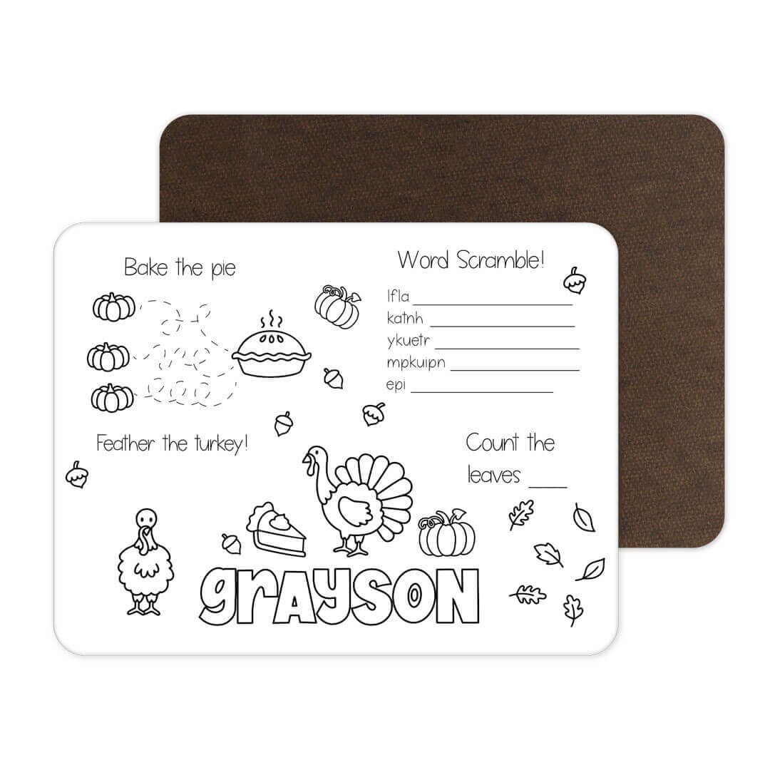 Kids Personalized Whiteboard | Fall Favorites | Caden Lane