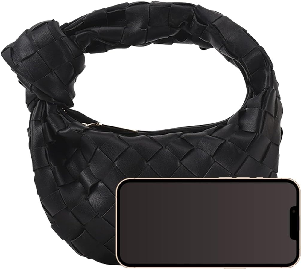 Woven Leather Handbags Woven Hobo Bag Top-handle Shoulder Bag, Tote Bags for Women Underarm Handm... | Amazon (US)