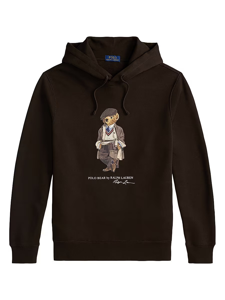 Men's Polo Bear Fleece Hoodie - Antique Brown Heritage Bear - Size XXL | Saks Fifth Avenue