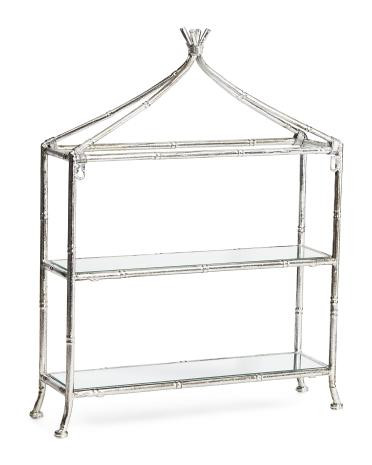 19.75x5.5x26.5 Daphne Two Tier Iron And Glass Curio Shelf | Home | TJ Maxx | TJ Maxx
