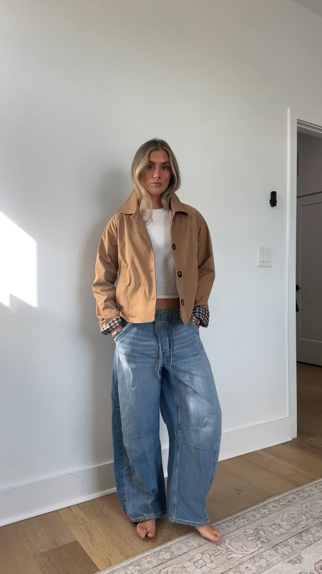 Amazon size small Tankaneo Womens Cropped Trench Coat Lightweight Single Breasted Jacket Fall Windbreaker Fashion Outerwear

#LTKspring #LTKspringtrends #LTKootd