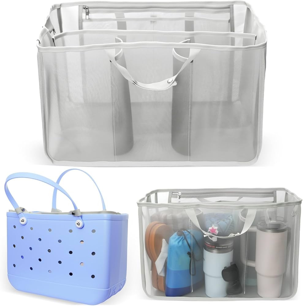 Beach Bag Organizer Insert for X Large Bogg Bag Accessories, Original Lightweight Mesh Divider St... | Amazon (US)