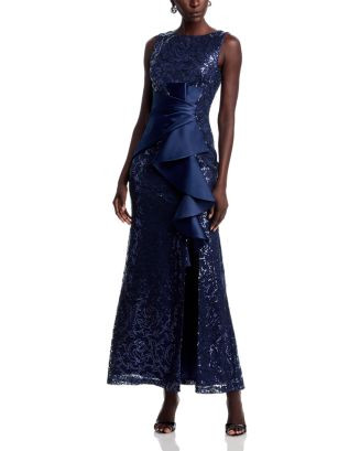 Eliza J Sleeveless Ruffle Gown | Bloomingdale's Women | Bloomingdale's (US)
