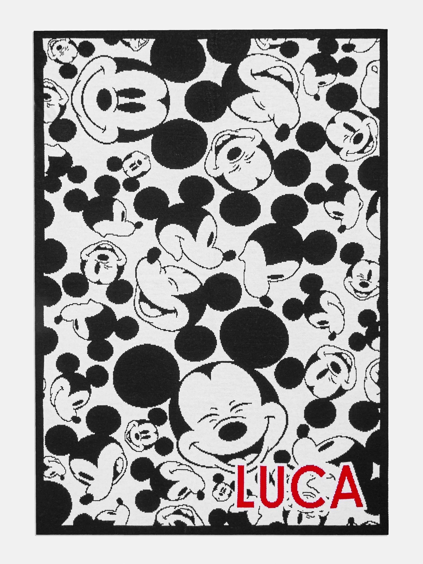 All Over Mickey Mouse Disney Blanket - Black/White | BaubleBar (US)