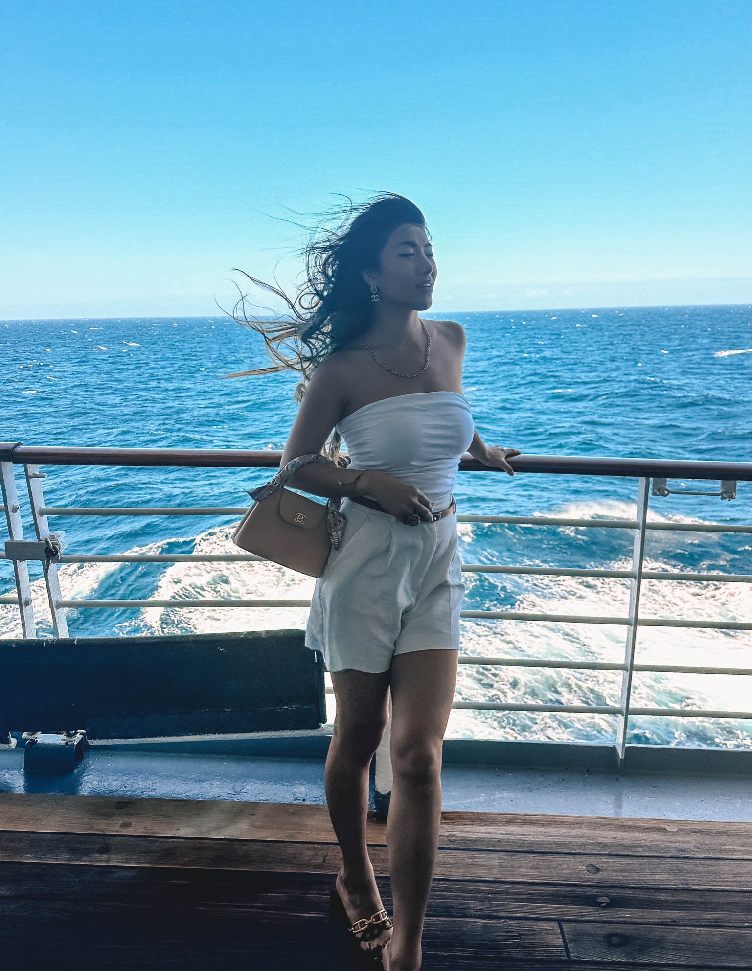 🔍 Bandeau top, holiday outfit, Zara, Bermuda shorts, Chanel bag, vintage Chanel, white outfit, vacation outfit, vacation style, travel outfit 

#LTKSeasonal #LTKtravel #LTKeurope