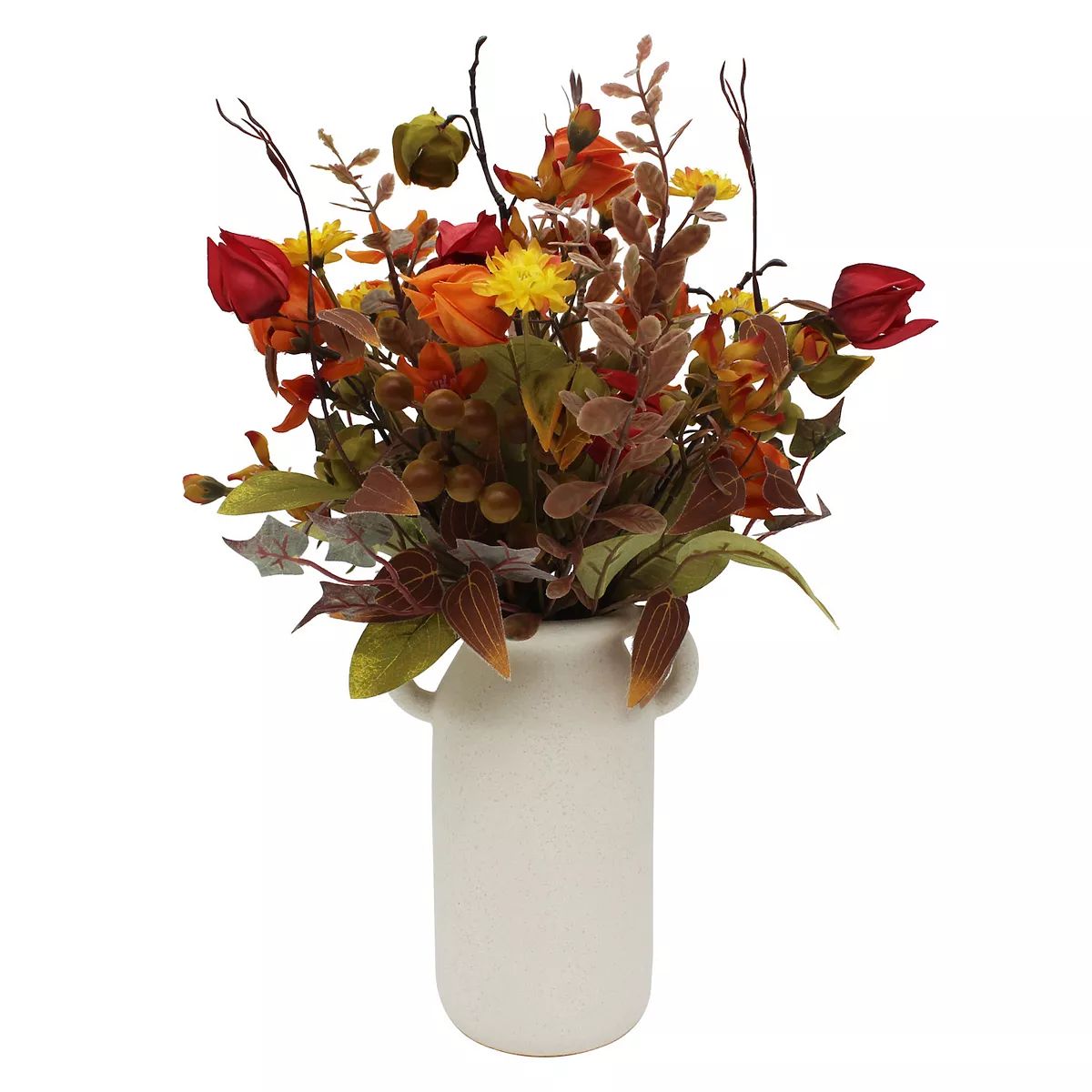 Fall Floral Arrangement In Handle Vase | Kohl's