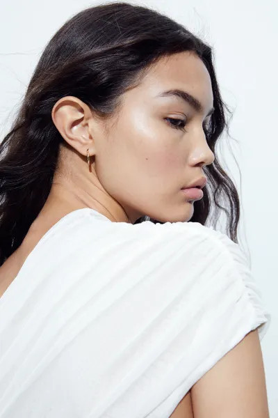 One Shoulder Tulle Top - Cream - Ladies | H&M AU | H&M (AU)