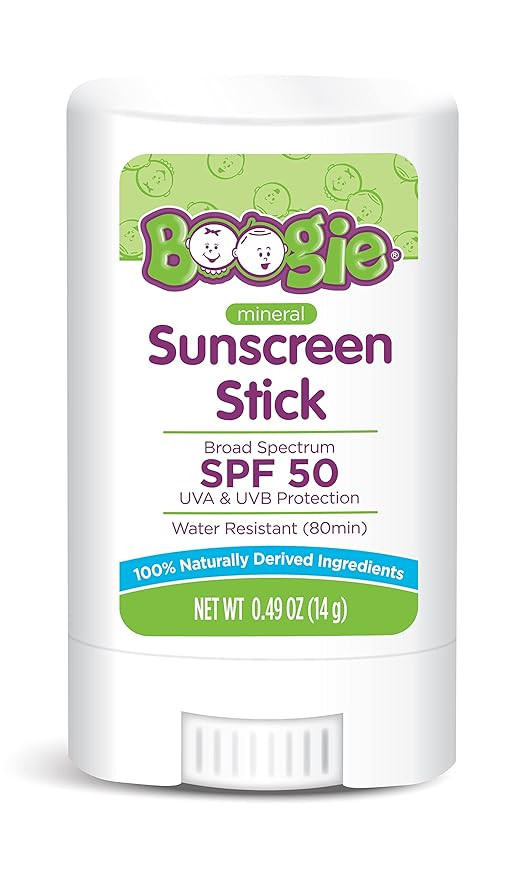Baby Sunscreen Stick by Boogie Block, Mineral Sunscreen SPF 50, Travel Size Sunblock for Kids, Zi... | Amazon (US)