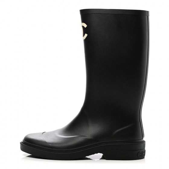 Caoutchouk CC High Boots 40 Black | FASHIONPHILE (US)