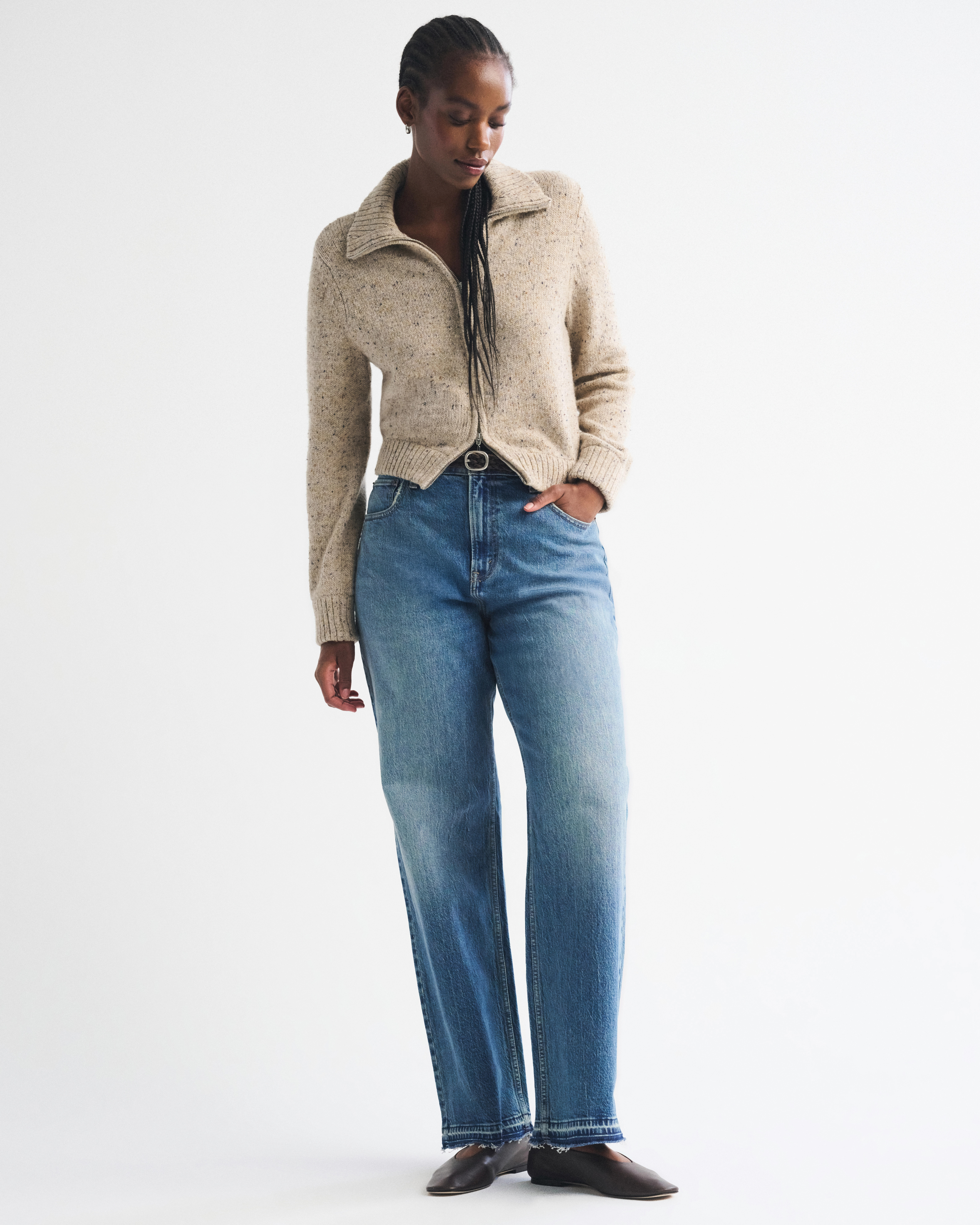 Curve Love High Rise 90s Relaxed Jean | Abercrombie & Fitch (US)