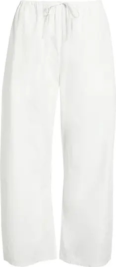 Kyoto Cotton Drawstring Utility Crop Pants | Nordstrom