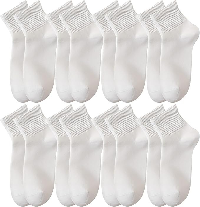 Amazon.com: spxkd Womens Crew Ankle Socks 8 Pairs Thin Cotton Athletic Casual Socks for Women Gym... | Amazon (US)