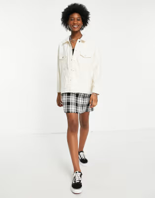 Only oversized denim jacket in washed ecru | ASOS (Global)