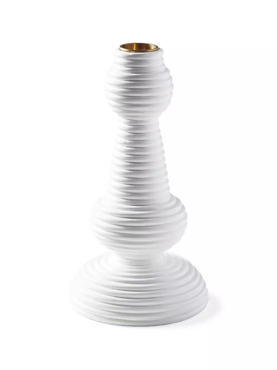 Carmel Rattan Taper Holder | Serena and Lily