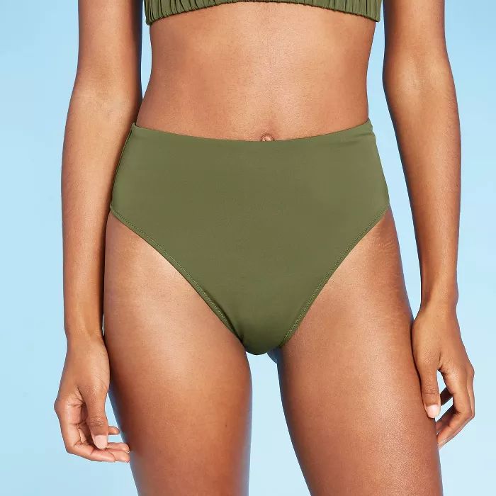 Women's High Leg High Waist Extra Cheeky Bikini Bottom - Shade & Shore™ | Target