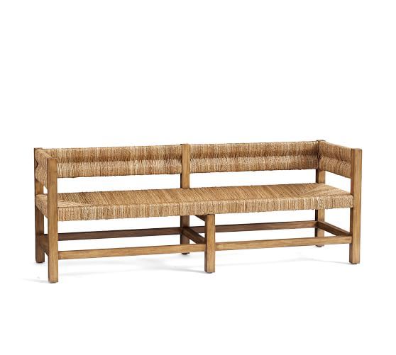 Malibu Woven Bench | Pottery Barn (US)