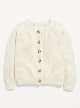 Long-Sleeve Button-Front Cardigan for Toddler Girls | Old Navy (US)