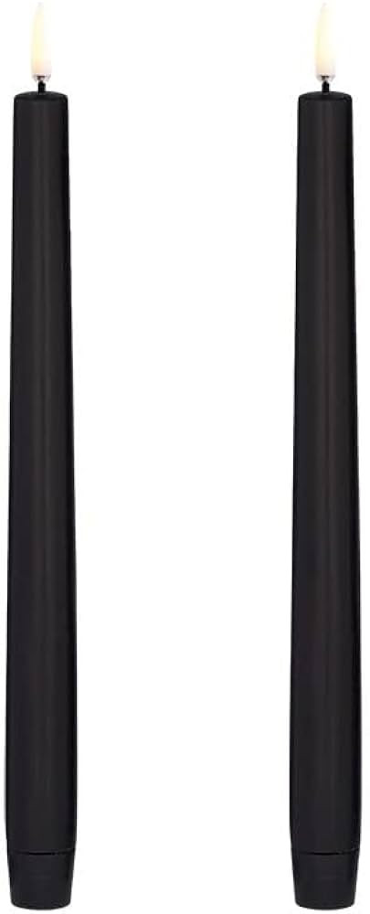 Uyuni Led Tischkerze Schwarz - 25cm - 2er Set | Amazon (DE)