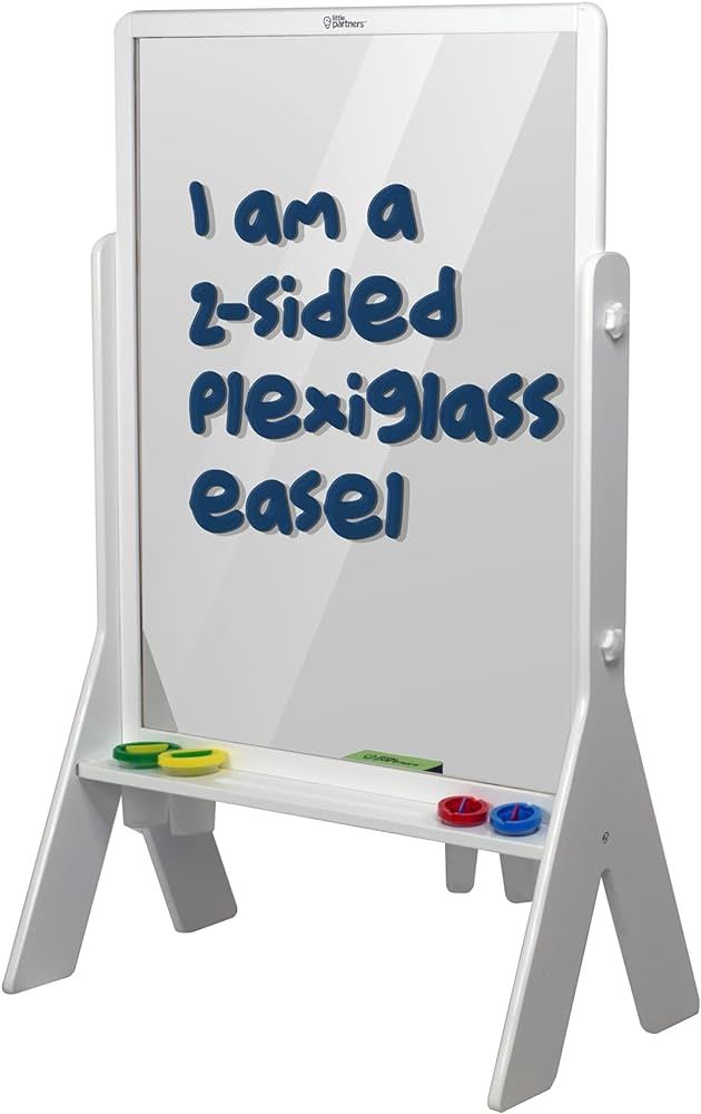 Little Partners® Peek-A-Boo Art Easel - Two Sided Clear Plexi Glass Paint Easel - Easy Erase Acr... | Amazon (US)