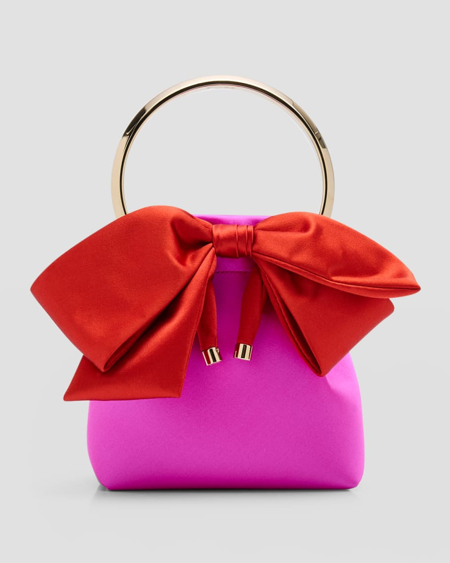 Jimmy Choo Bon Bon Bow Bucket Top-Handle Bag | Neiman Marcus