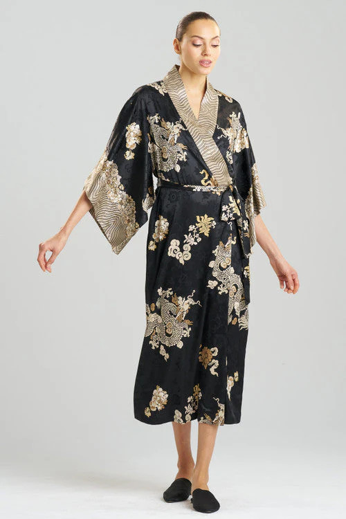 Buy Imperial Dragon Jacquard Robe in Black Online | NATORI | Natori