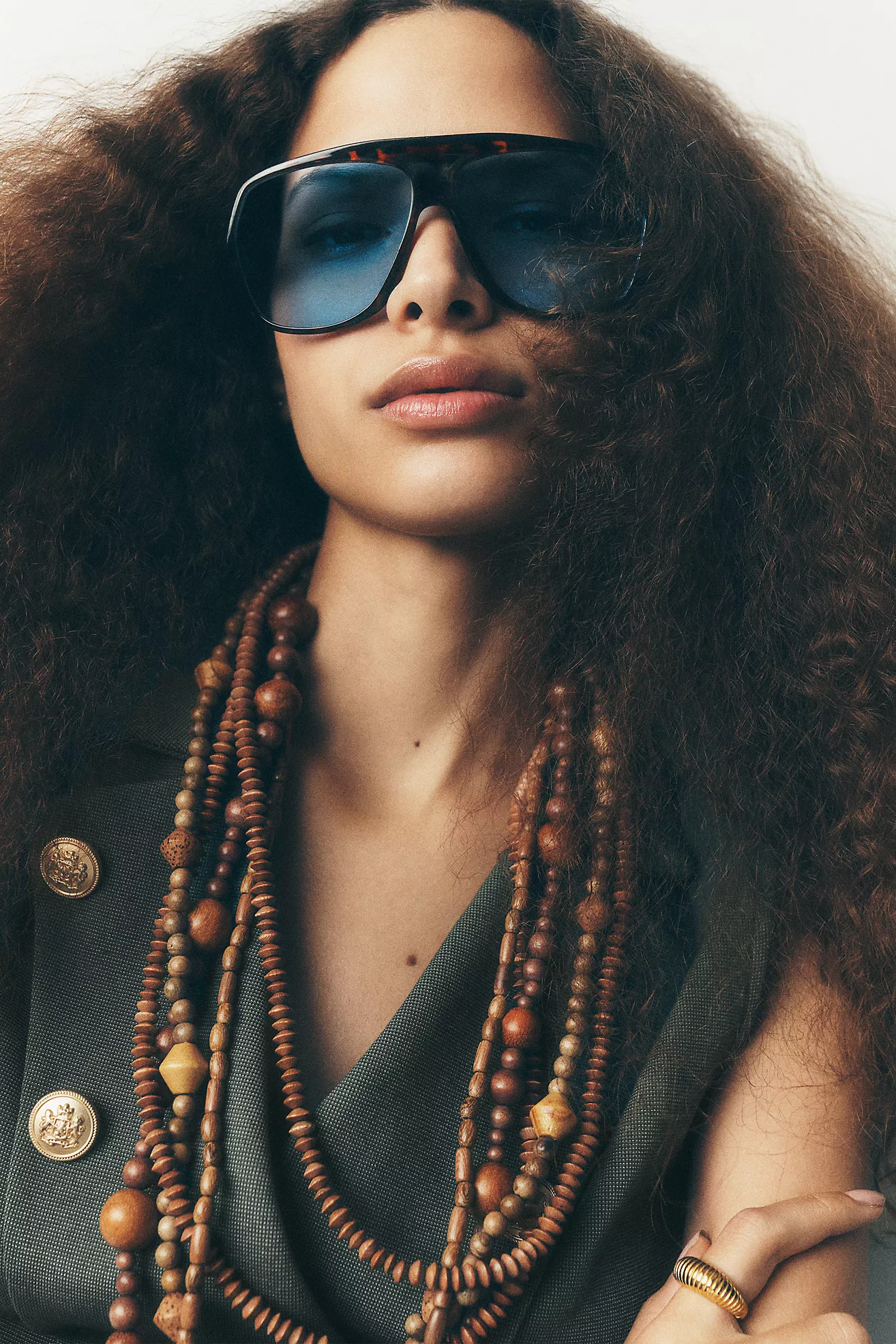 Eyeking Wrapped Ski Aviator Sunglasses | Anthropologie (US)