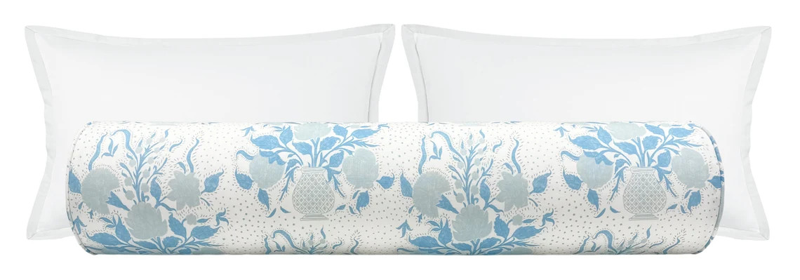 The Bolster : Elizabeth // Matte Blue | Lulie Wallace | designer | bolster pillow | bed and home ... | Etsy (US)