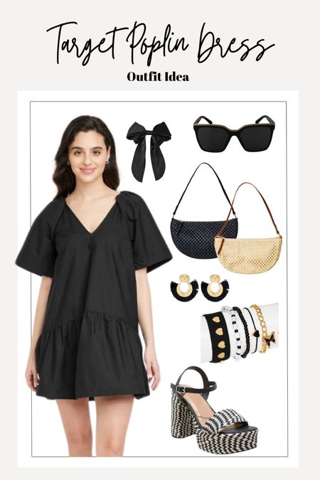 Cute summer dress outfit idea
Poplin dress, TTS
