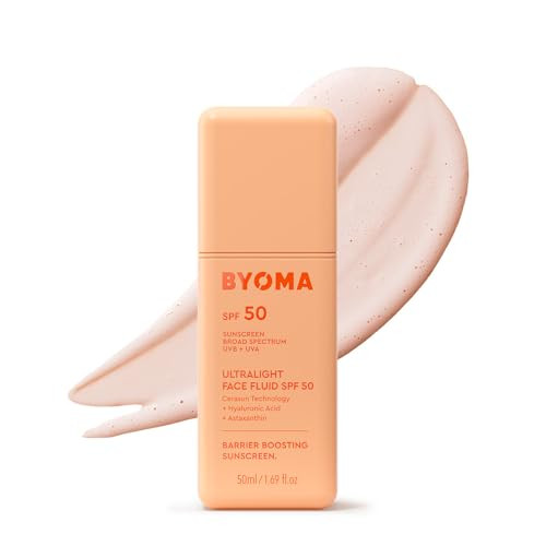 BYOMA SPF 50 Face Fluid - Ultra-Lightweight Facial Sunscreen for All Skin Tones - Luminous Glow, ... | Amazon (US)