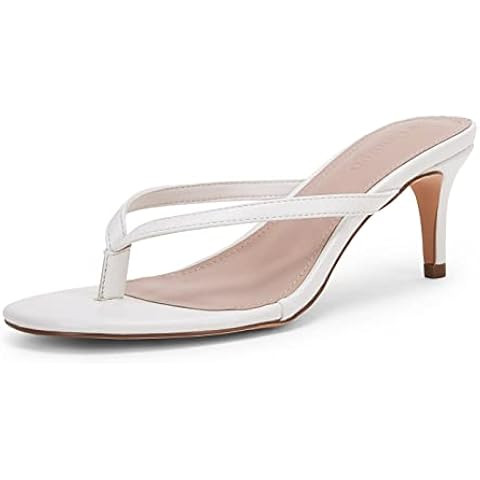 CUSHIONAIRE Women's Miami Kitten heel thong sandals +Memory Foam, Wide Widths Available | Amazon (US)