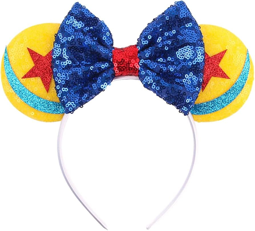 Foeran Mouse Ears Headbands Shiny Bows Mouse Ears Glitter Party Princess Decoration Cosplay Costu... | Amazon (US)