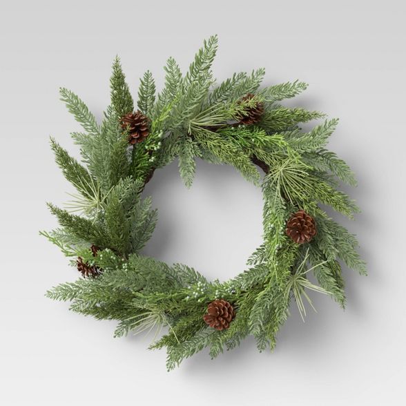 Green Spruce Wreath - Threshold™ | Target