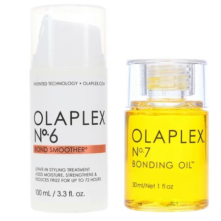 Olaplex No.6 Bond Smoother Reparative Styling Creme 3.3 oz & No.7 Bonding Oil 1 oz - COMBO Pack | Walmart (US)