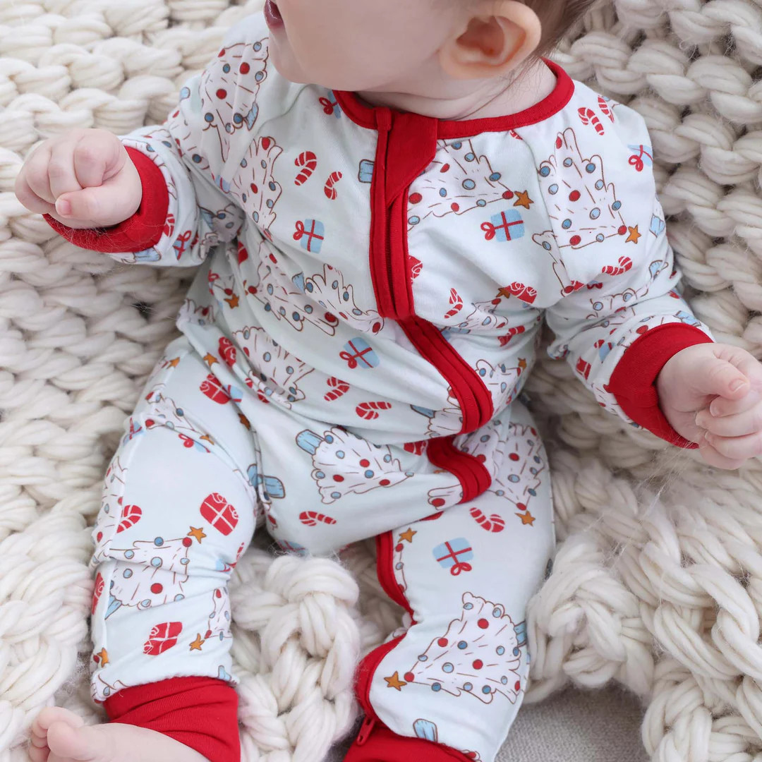 Very Merry Convertible Zip Romper | Blue | Caden Lane