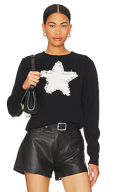 Central Park West Stella Star Pullover Sweater in Black & Ivory from Revolve.com | Revolve Clothing (Global)