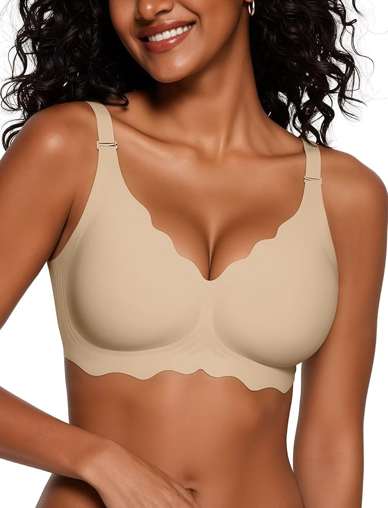 Vertvie Seamless Bras for Women No Underwire Wireless Push Up Bra Support Full Coverage Bralette ... | Amazon (US)